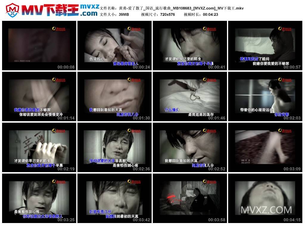 黄勇-爱了散了_国语_流行歌曲_MB108683